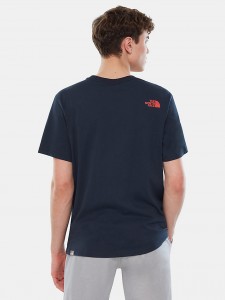 THE NORTH FACE EASY TEE URB NAVY FIERY RED